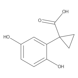 1-(2,5-Dihydroxyphenyl)cyclopropane-1-carboxylic acid Structure