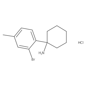 1-(2-Bromo-4-methylphenyl)cyclohexan-1-amine hydrochloride结构式
