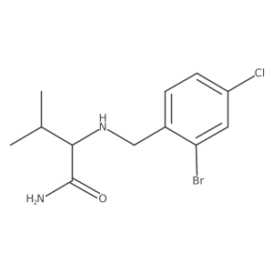 2-{[(2-Bromo-4-chlorophenyl)methyl]amino}-3-methylbutanamide Structure