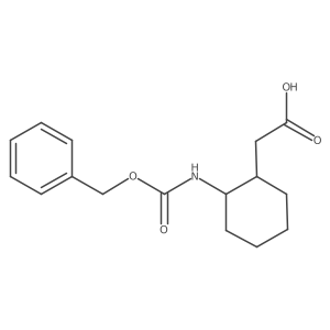 rac-2-[(1R,2R)-2-{[(benzyloxy)carbonyl]amino}cyclohexyl]acetic acid结构式