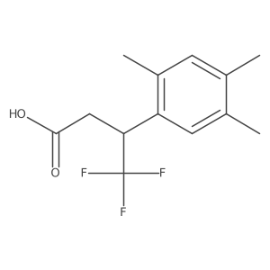 4,4,4-Trifluoro-3-(2,4,5-trimethylphenyl)butanoic acid Structure