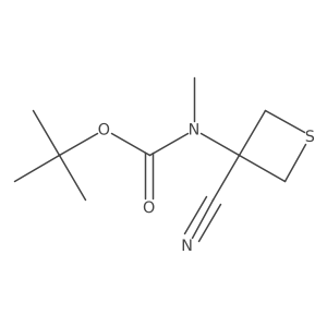 tert-Butyl N-(3-cyanothietan-3-yl)-N-methyl-carbamate结构式