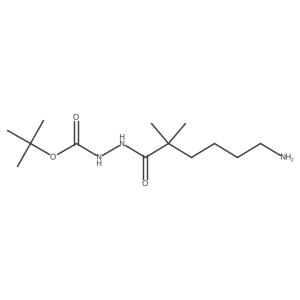 tert-butyl N-[(6-amino-2,2-dimethyl-hexanoyl)amino]carbamate Structure