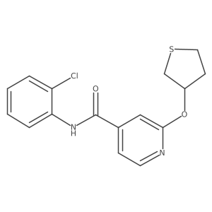 N-(2-chlorophenyl)-2-((tetrahydrothiophen-3-yl)oxy)isonicotinamide结构式