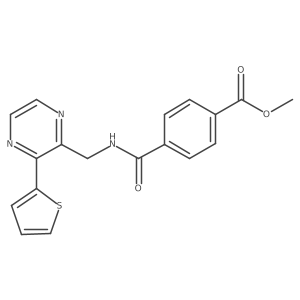 Methyl 4-(((3-(thiophen-2-yl)pyrazin-2-yl)methyl)carbamoyl)benzoate Structure