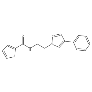 N-(2-(4-phenyl-1H-pyrazol-1-yl)ethyl)thiophene-2-carboxamide Structure