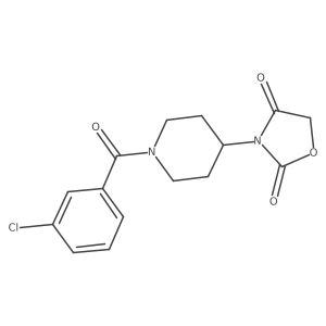 3-(1-(3-Chlorobenzoyl)piperidin-4-yl)oxazolidine-2,4-dione结构式