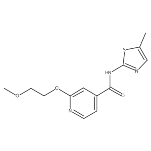 2-(2-methoxyethoxy)-N-(5-methylthiazol-2-yl)isonicotinamide Structure