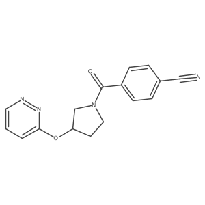4-(3-(Pyridazin-3-yloxy)pyrrolidine-1-carbonyl)benzonitrile结构式