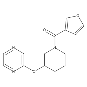 Furan-3-yl(3-(pyrazin-2-yloxy)piperidin-1-yl)methanone Structure