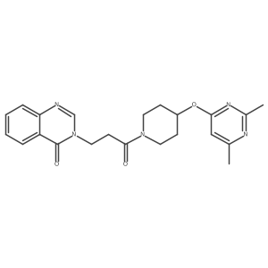 3-(3-(4-((2,6-dimethylpyrimidin-4-yl)oxy)piperidin-1-yl)-3-oxopropyl)quinazolin-4(3H)-one Structure