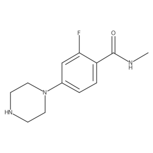 2-Fluoro-N-methyl-4-piperazin-1-yl-benzamide Structure