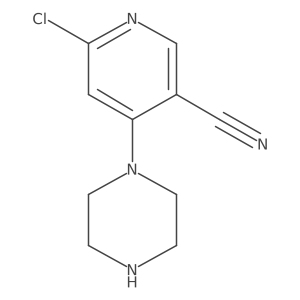 3-Pyridinecarbonitrile, 6-chloro-4-(1-piperazinyl)- Structure