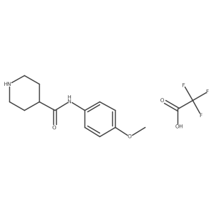 N-(4-Methoxyphenyl)piperidine-4-carboxamide 2,2,2-trifluoroacetate结构式