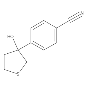 4-(3-Hydroxythiolan-3-yl)benzonitrile结构式