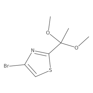 4-Bromo-2-(1,1-dimethoxyethyl)thiazole结构式