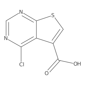 4-Chlorothieno[2,3-d]pyrimidine-5-carboxylic acid结构式