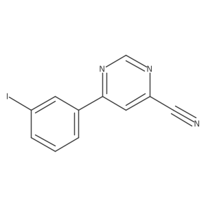 6-(3-Iodophenyl)pyrimidine-4-carbonitrile Structure