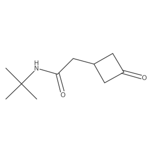 N-(tert-butyl)-2-(3-oxocyclobutyl)acetamide Structure