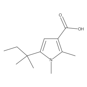 1,2-Dimethyl-5-(2-methylbutan-2-yl)-1H-pyrrole-3-carboxylic acid结构式