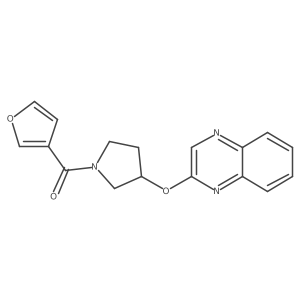 2-{[1-(Furan-3-carbonyl)pyrrolidin-3-yl]oxy}quinoxaline结构式