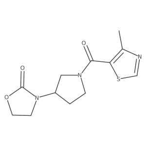 3-[1-(4-Methyl-1,3-thiazole-5-carbonyl)pyrrolidin-3-yl]-1,3-oxazolidin-2-one Structure