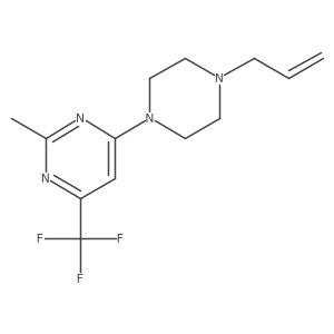 2-Methyl-4-[4-(prop-2-en-1-yl)piperazin-1-yl]-6-(trifluoromethyl)pyrimidine Structure