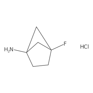 4-Fluorobicyclo[2.1.1]hexan-1-amine;hydrochloride结构式