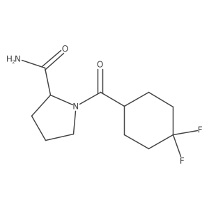 1-(4,4-Difluorocyclohexanecarbonyl)pyrrolidine-2-carboxamide Structure