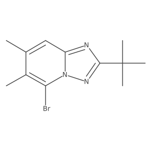 5-Bromo-2-tert-butyl-6,7-dimethyl-[1,2,4]triazolo[1,5-a]pyridine Structure