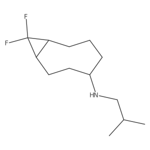 9,9-difluoro-N-(2-methylpropyl)bicyclo[6.1.0]nonan-4-amine结构式