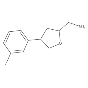 [4-(3-fluorophenyl)tetrahydrofuran-2-yl]methanamine结构式