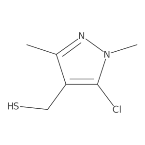 (5-chloro-1,3-dimethyl-1H-pyrazol-4-yl)methanethiol Structure