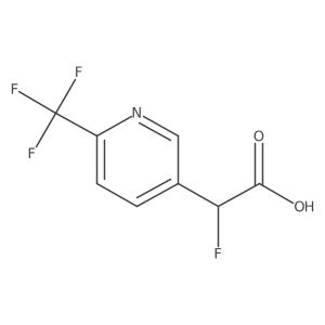 2-Fluoro-2-[6-(trifluoromethyl)pyridin-3-yl]acetic acid结构式