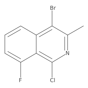4-Bromo-1-chloro-8-fluoro-3-methylisoquinoline结构式