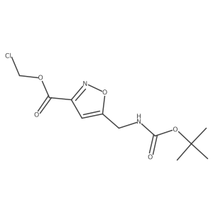 Chloromethyl 5-({[(tert-butoxy)carbonyl]amino}methyl)-1,2-oxazole-3-carboxylate结构式