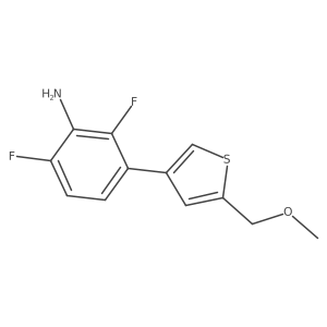 2,6-Difluoro-3-[5-(methoxymethyl)thiophen-3-yl]aniline Structure
