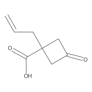 3-Oxo-1-(prop-2-en-1-yl)cyclobutane-1-carboxylic acid结构式