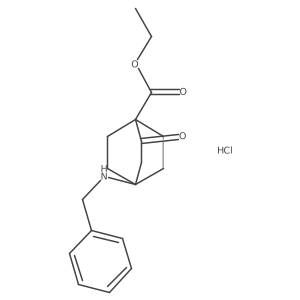 Ethyl 4-(benzylamino)-2-oxobicyclo[2.2.2]octane-1-carboxylate hydrochloride Structure