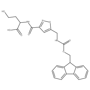 (2S)-2-({5-[({[(9H-fluoren-9-yl)methoxy]carbonyl}amino)methyl]-1,2-oxazol-3-yl}formamido)-4-hydroxybutanoic acid结构式