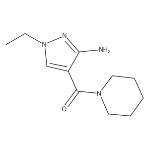 1-Ethyl-4-(piperidin-1-ylcarbonyl)-1H-pyrazol-3-amine结构式