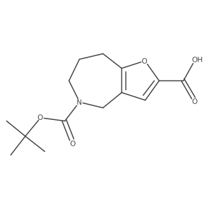 5-[(tert-butoxy)carbonyl]-4H,5H,6H,7H,8H-furo[3,2-c]azepine-2-carboxylic acid Structure