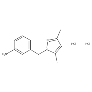 3-((3,5-Dimethyl-1H-pyrazol-1-yl)methyl)aniline dihydrochloride Structure