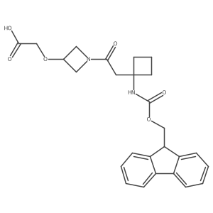2-[(1-{2-[1-({[(9H-fluoren-9-yl)methoxy]carbonyl}amino)cyclobutyl]acetyl}azetidin-3-yl)oxy]acetic acid Structure