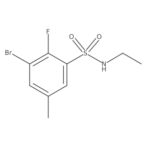 3-bromo-N-ethyl-2-fluoro-5-methylbenzene-1-sulfonamide Structure