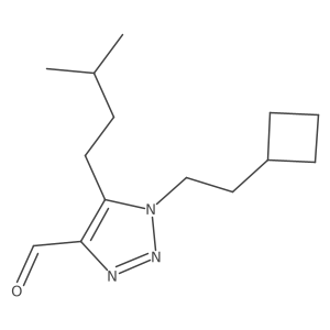 1-(2-cyclobutylethyl)-5-(3-methylbutyl)-1H-1,2,3-triazole-4-carbaldehyde结构式