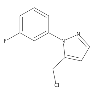 5-(chloromethyl)-1-(3-fluorophenyl)-1H-pyrazole结构式