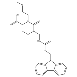 2-[3-({[(9H-fluoren-9-yl)methoxy]carbonyl}amino)-2-methoxy-N-(2-methoxyethyl)propanamido]acetic acid结构式