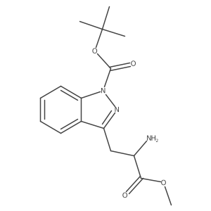 tert-Butyl (S)-3-(2-amino-3-methoxy-3-oxopropyl)-1H-indazole-1-carboxylate Structure