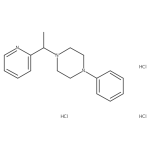 1-Phenyl-4-(1-(pyridin-2-yl)ethyl)piperazine trihydrochloride Structure